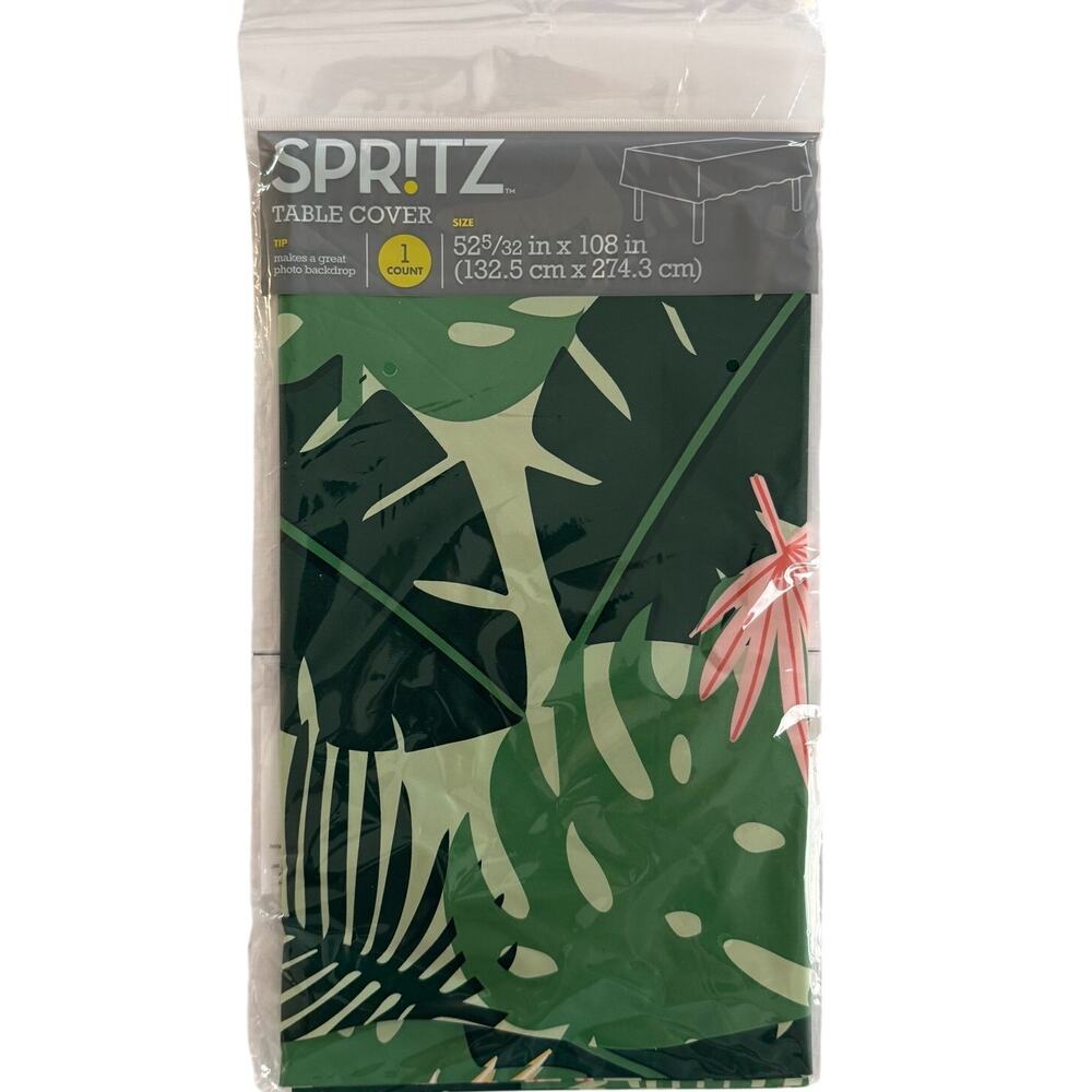 Spritz Party Tablecloth 52x108in Tropical Print NEW